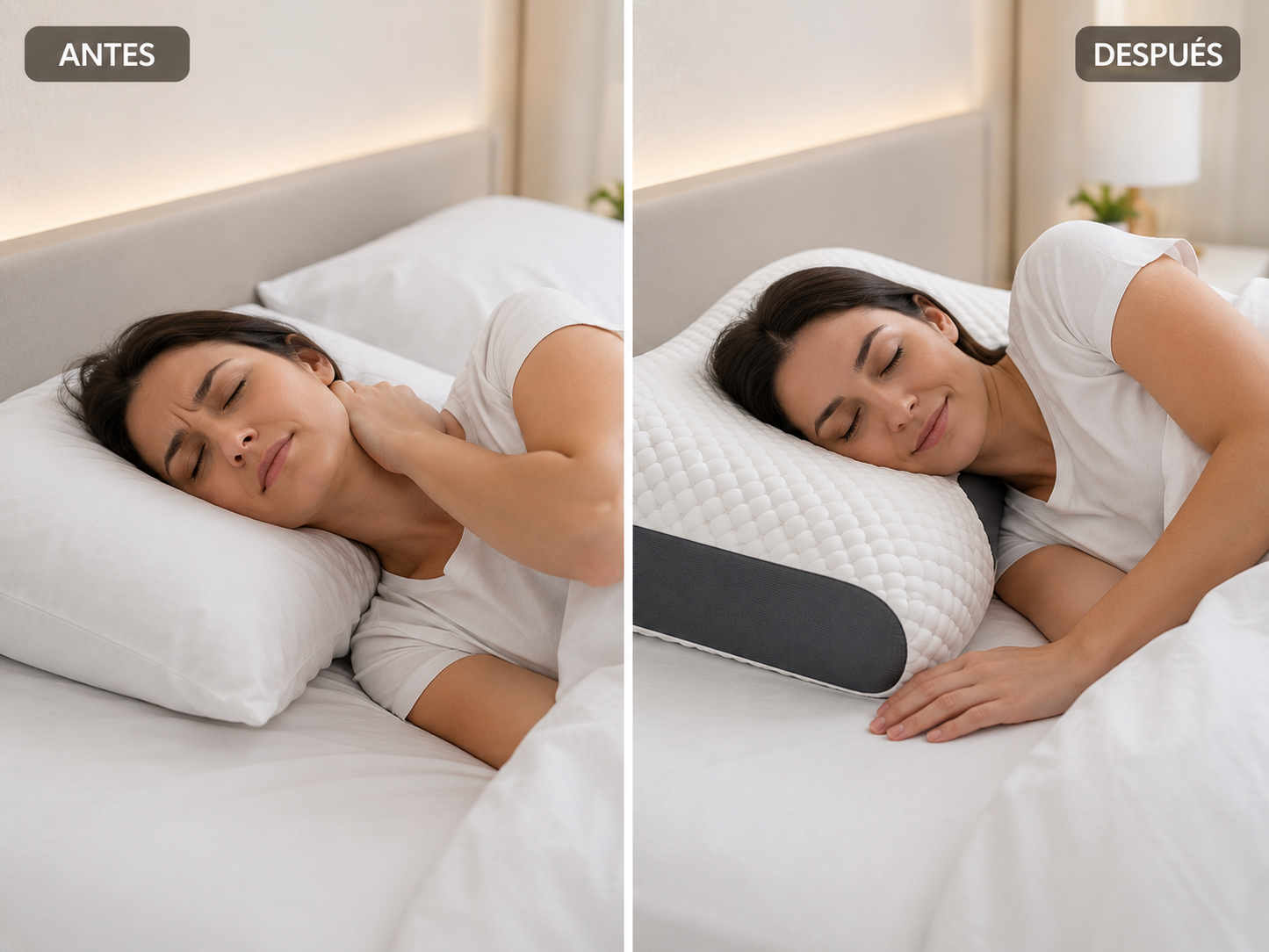 Almohada cervical para aliviar el dolor
